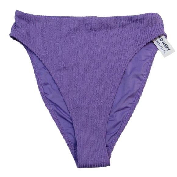 Old Navy Women's Extra High-Waisted Purple Old Navy Purple Bikini Bottom 3X - Picture 6 of 9